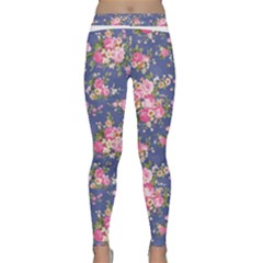 Vintage Rose Classic Yoga Leggings by pixiedust