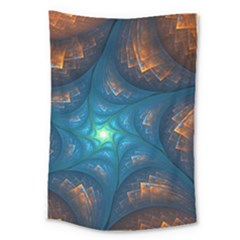 Fractal Star Large Tapestry by Simbadda