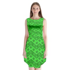 Shamrocks 3d Fabric 4 Leaf Clover Sleeveless Chiffon Dress   by Simbadda