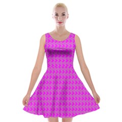 Clovers On Pink Velvet Skater Dress by PhotoNOLA