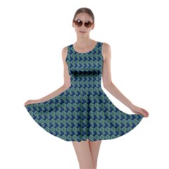 Clovers On Dark Blue Skater Dress by PhotoNOLA