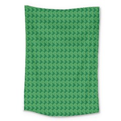 Clovers On Dark Green Large Tapestry by PhotoNOLA