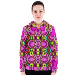 Love Hearths Colourful Abstract Background Design Women s Zipper Hoodie by Simbadda