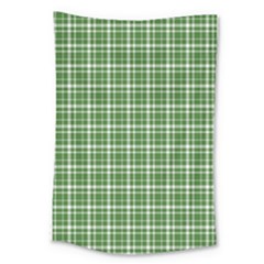 St  Patricks Day Plaid Pattern Large Tapestry by Valentinaart