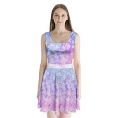 Watercolor Diamond Split Back Mini Dress  by Wanni