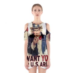 Uncle Sam Shoulder Cutout One Piece by Valentinaart