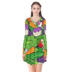 Vegetables  Flare Dress by Valentinaart