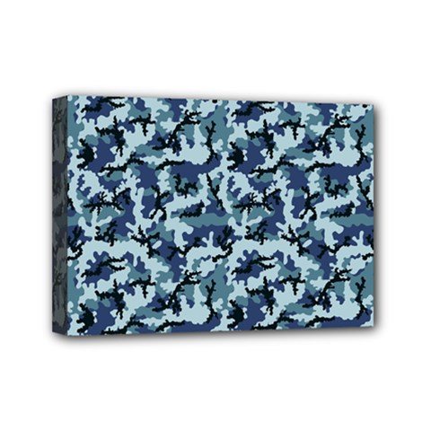 Navy Camouflage Mini Canvas 7  X 5  by sifis