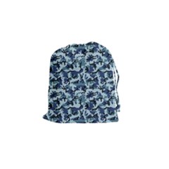 Navy Camouflage Drawstring Pouches (small)  by sifis