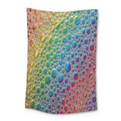 Bubbles Rainbow Colourful Colors Small Tapestry by Amaryn4rt