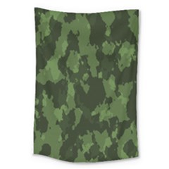 Camouflage Green Army Texture Large Tapestry by Simbadda