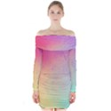 Colorful Long Sleeve Off Shoulder Dress View1