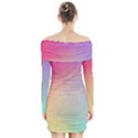 Colorful Long Sleeve Off Shoulder Dress View2