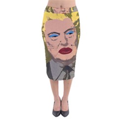 Happy Birthday Mr  President  Velvet Midi Pencil Skirt by Valentinaart