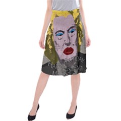 Happy Birthday Mr  President  Midi Beach Skirt by Valentinaart