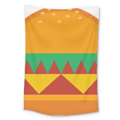 Burger Bread Food Cheese Vegetable Large Tapestry by Simbadda