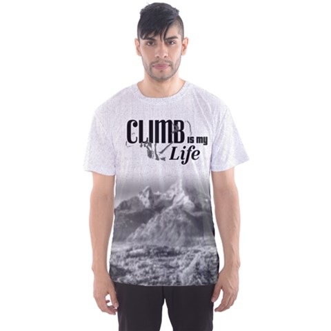 Climb Is My Life  Fitness Men s Sport Mesh Tee by PattyVilleDesigns