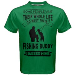 Green Fishing Buddy Men s Cotton Tee by ThinkOutisdeTheBox