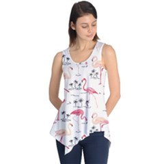 Colorful Flamingo Bird Pattern Sleeveless Tunic Top by CoolDesigns