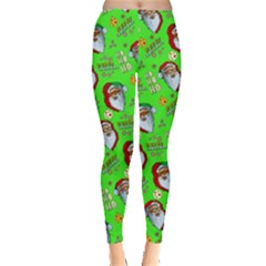 Neon Green Santa Leggings  by CoolDesigns