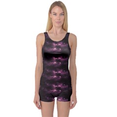 Dark Photorealistic Galaxy Design Women s One Piece Swimsuit by CoolDesigns