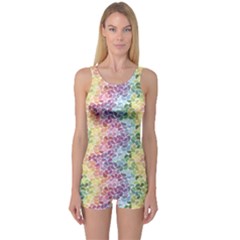 Colorful Pastel Rainbow Petals Boyleg One Piece Swimsuit by CoolDesigns