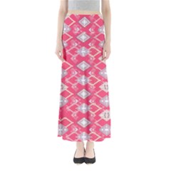 Hot Pink Aztec Maxi Skirt by CoolDesigns