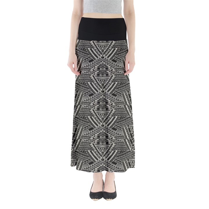 Dark Aztec Maxi Skirt