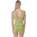 Green Pattern with Yellow Ducks Boyleg One Piece Swimsuit View2