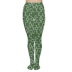 Green Organic Chemistry Pattern With Formulas Women s Tights by CoolDesigns