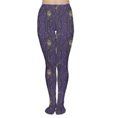 Blue Pattern Owls In The Night Forest Women s Tights by CoolDesigns