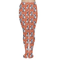 Red Cartoon Bull Terrier Pattern Tights by CoolDesigns