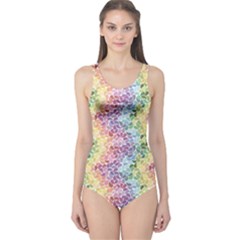 Colorful Pastel Rainbow Petals Women s One Piece Swimsuit by CoolDesigns