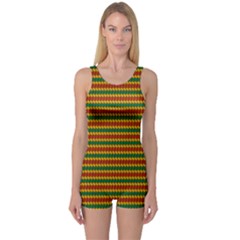 Orange Pattern In Rasta Colors Women s One Piece Swimsuit by CoolDesigns