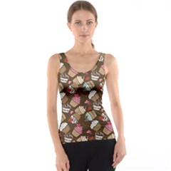 Colorful Pattern Of Tasty Cupcakes Tank Top by CoolDesigns