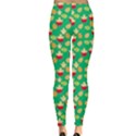 Green Easter Pattern Eggs and Chickens Leggings View2