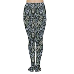 Blue Acoustic Guitars Music Theme Pattern Women s Tights by CoolDesigns