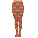 Orange Red Polygonal River Fish Scales A Sample of Fish Scales Women s Tights View1