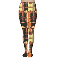 Colorful Pattern With Guitars Women s Tights by CoolDesigns