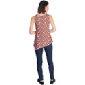 Red Cartoon Bull Terrier Pattern Sleeveless Tunic Top View2