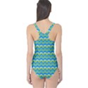 Green Ocean Chervon One Piece Swimsuit View2