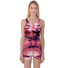 Magenta Tie Dye 2 One Piece Boyleg Swimsuit by CoolDesigns