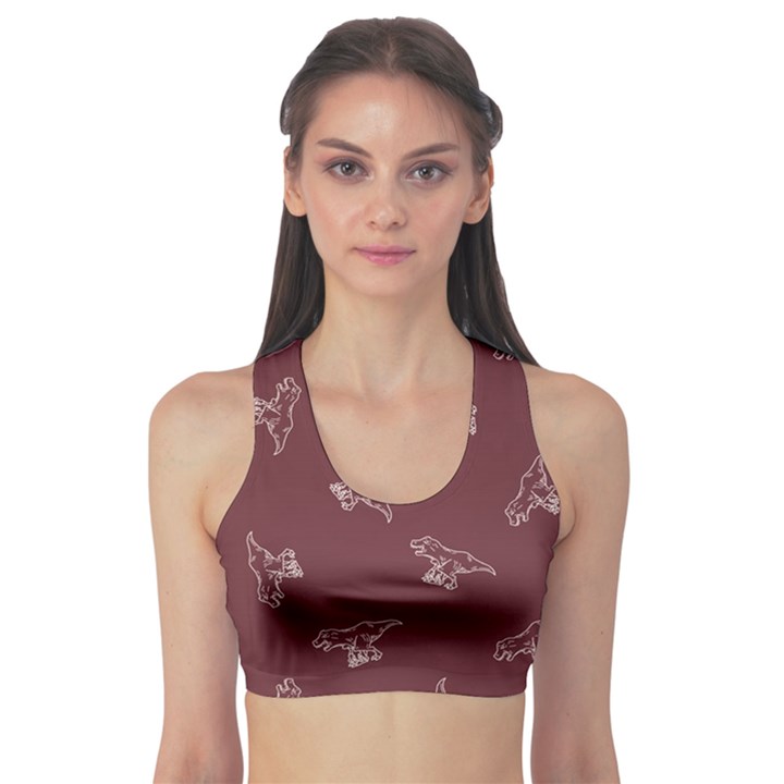 Marsala Tyrannosaurus Sport Bra