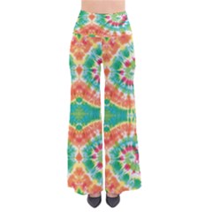 Green & Orange Tie Dye Palazzo Pants by CoolDesigns