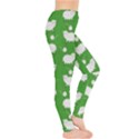 Green Sheeps and Balls for Knitting Women s Leggings View4