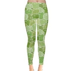 Green Ripe Green Apples Pattern Women s Leggings by CoolDesigns