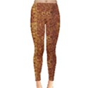 Brown Leather Animal Snake Reptile Crocodile Pattern Women s Leggings View1