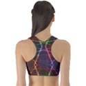 Black Neon Rainbow Colorful Laser with Random Beams Women s Sport Bra View2