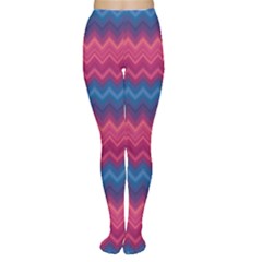 Purple Ethnic Zigzag Pattern In Retro Colors Women s Tights by CoolDesigns