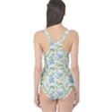 Green Flowers Orchids Floral Vintage Style One Piece Swimsuit View2